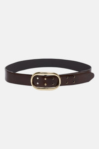 LEATHER BELT "VERMOUTH" BROWN