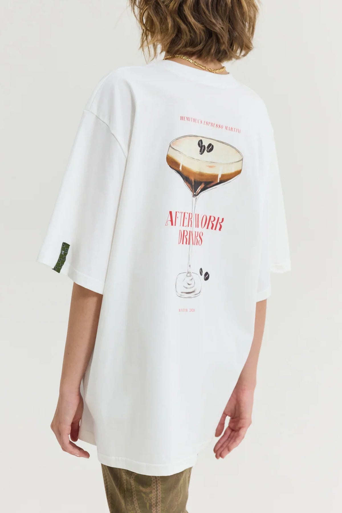 ULTRA OVERSIZED T-SHIRT "ESPRESSO MARTINI" WHITE