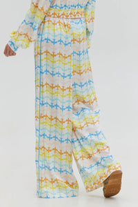 TRACK PANTS "PEACOCK" MULTICOLOR