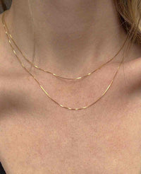THIN CHAIN NECKLACE "GLOSSY"