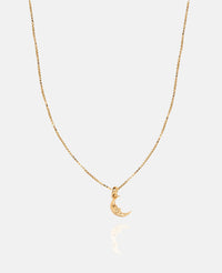 THIN GLOSSY NECKLACE "TINY MOON" - GOLD