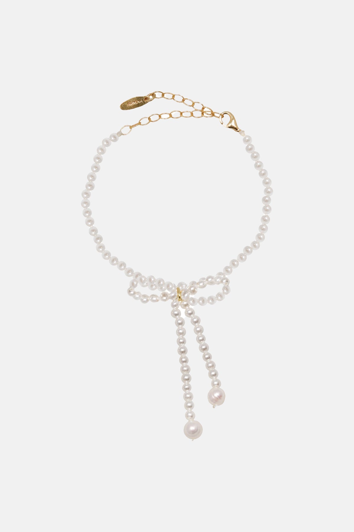 PEARL BRACELET WITH BOW "FEDRA" WHITE