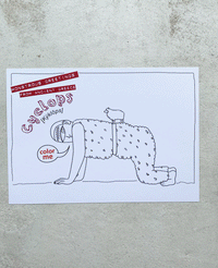 COLORING CARD "THE MONSTERS” WHITE