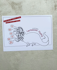 COLORING CARD "THE MONSTERS” WHITE