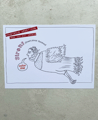 COLORING CARD "THE MONSTERS” WHITE