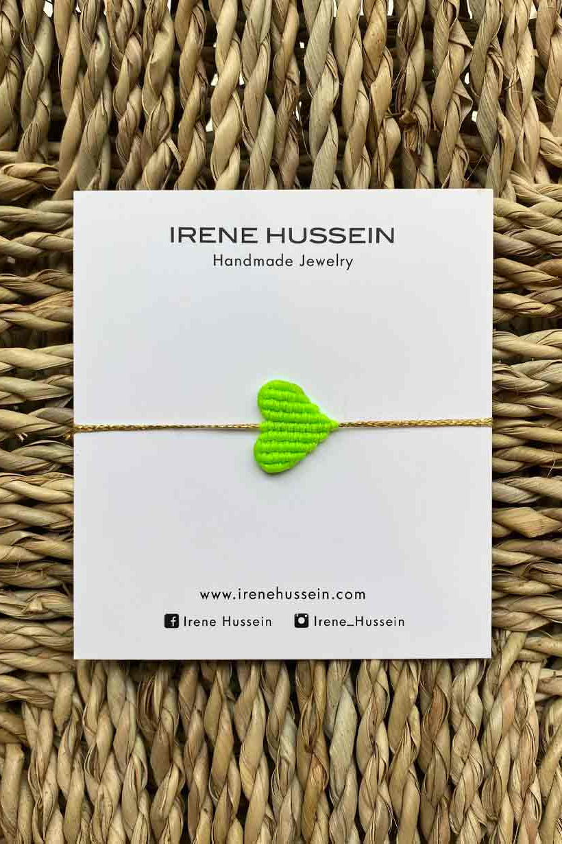 MAKRAMEE BRACELET "NEON HEART"