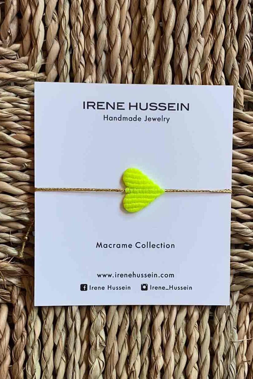 MAKRAMEE BRACELET "NEON HEART"