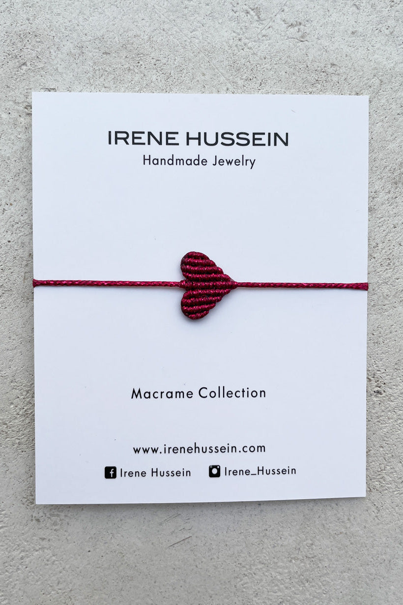 MAKRAMEE BRACELET "GLITTER HEART"