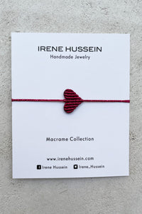 MAKRAMEE BRACELET "GLITTER HEART"