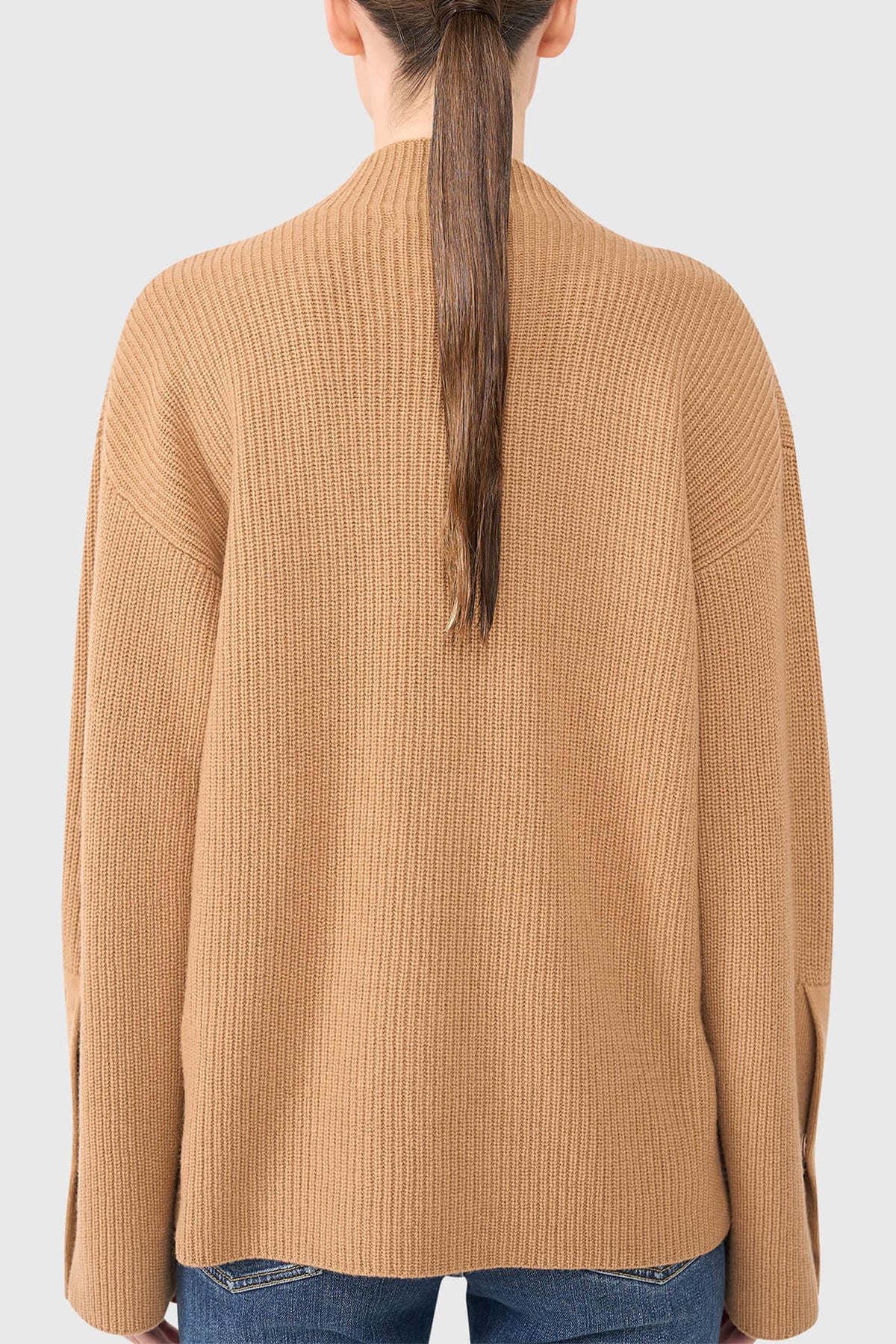 SOFT HIGH NECK PULLOVER "JERMAINE" CAMEL