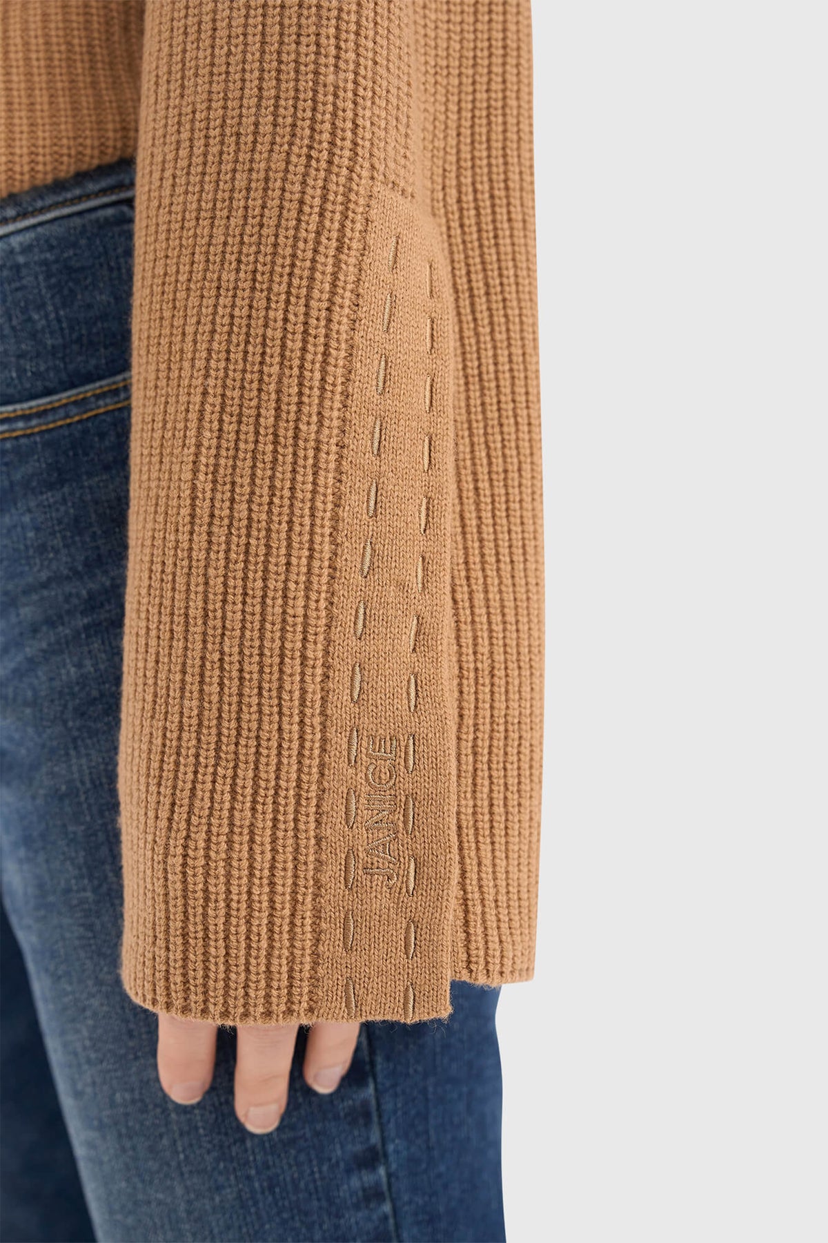 SOFT HIGH NECK PULLOVER "JERMAINE" CAMEL