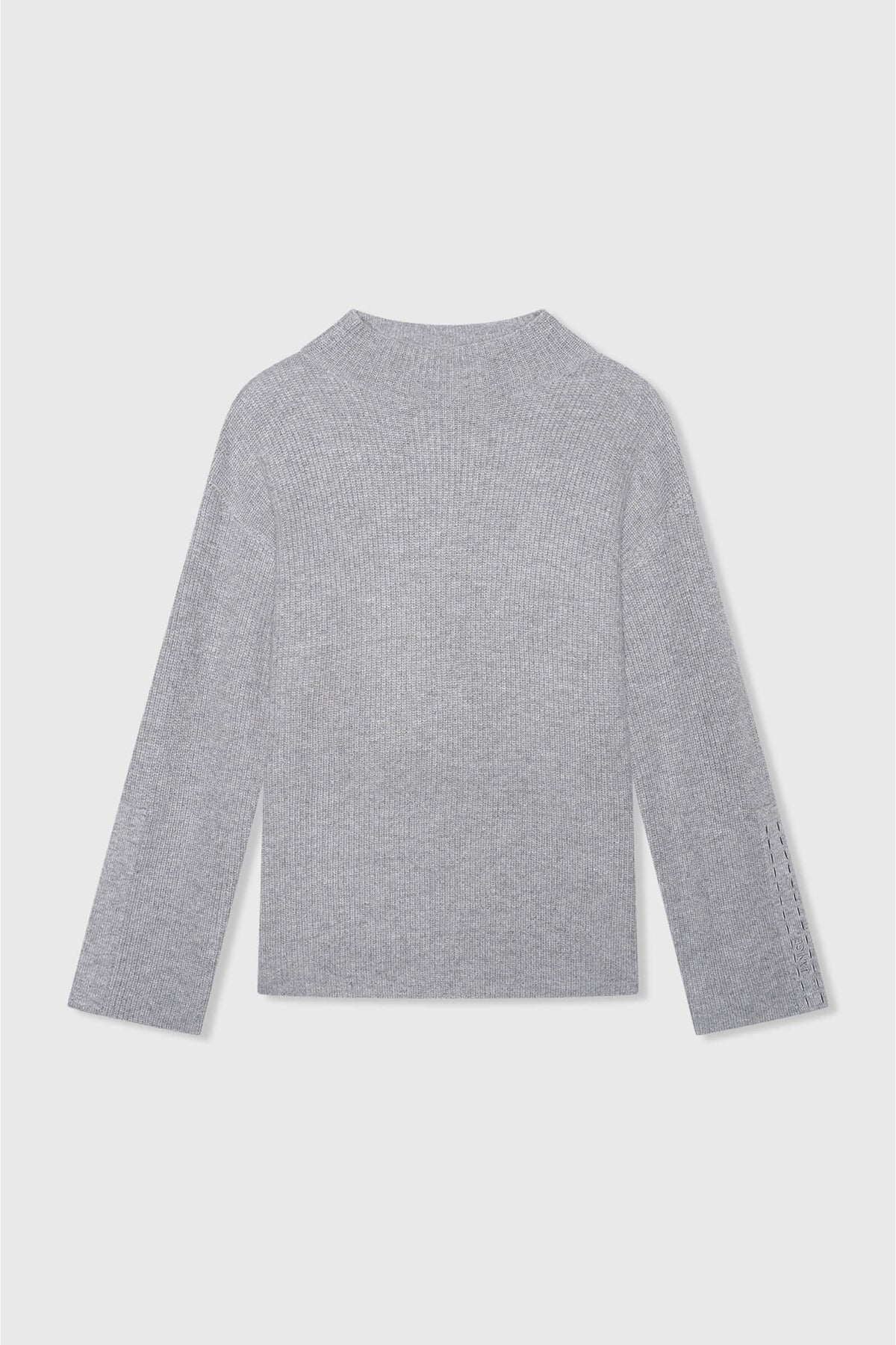 SOFT HIGH NECK PULLOVER "JERMAINE" LIGHT GREY