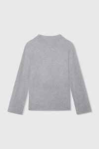 SOFT HIGH NECK PULLOVER "JERMAINE" LIGHT GREY