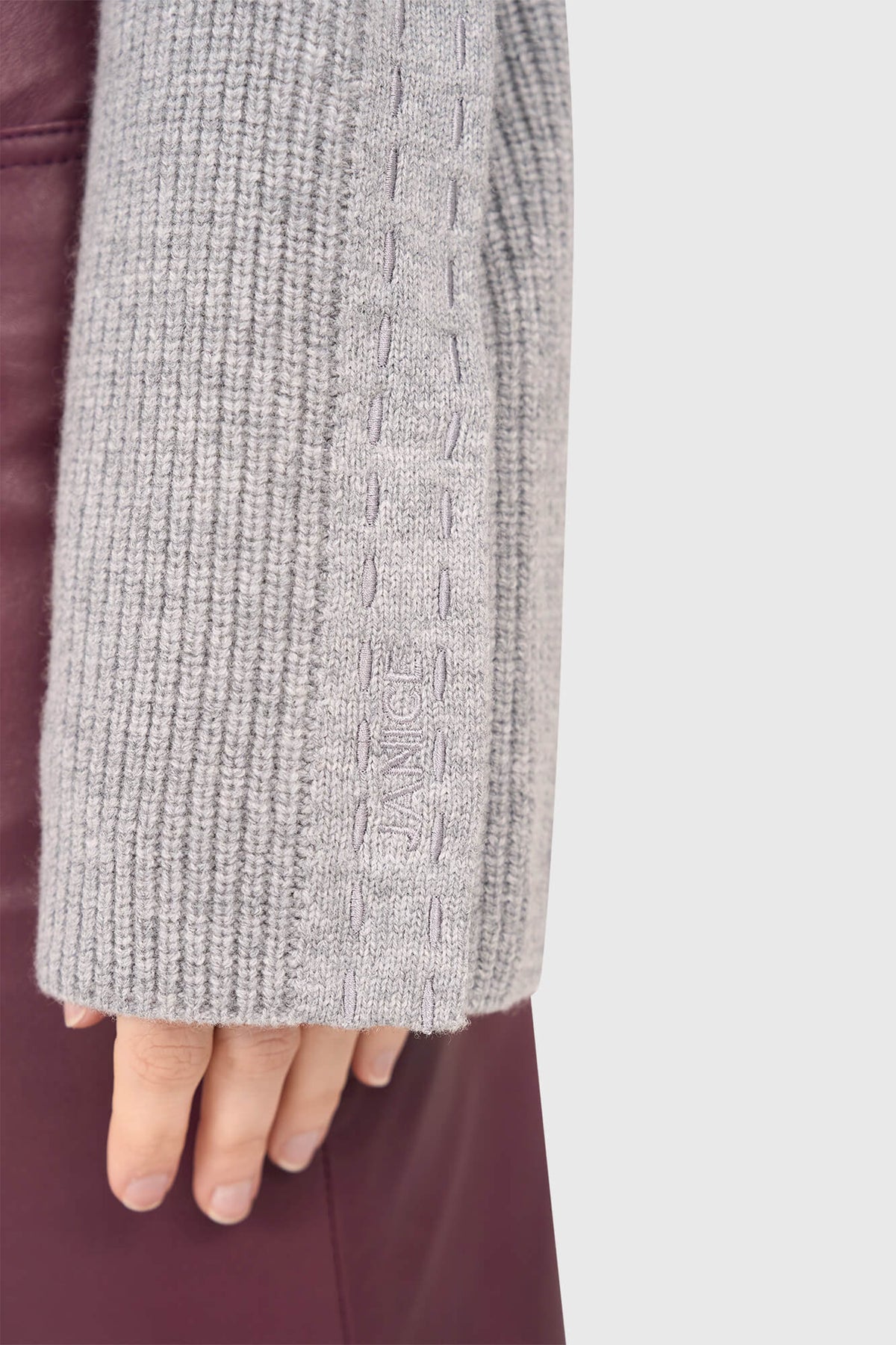 SOFT HIGH NECK PULLOVER "JERMAINE" LIGHT GREY