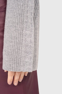 SOFT HIGH NECK PULLOVER "JERMAINE" LIGHT GREY