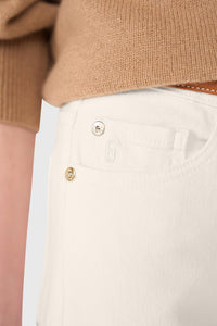 VERY WIDE LEG STRETCH DENIM PANTS OFFWHITE