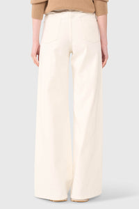 VERY WIDE LEG STRETCH DENIM PANTS OFFWHITE