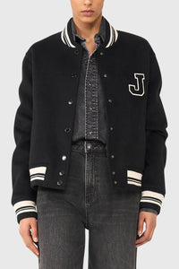 WOOL-CASHMERE MIX COLLEGE JACKET