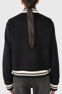 WOOL-CASHMERE MIX COLLEGE JACKET