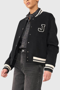 WOOL-CASHMERE MIX COLLEGE JACKET