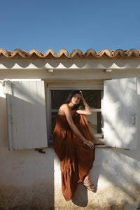 BANDEAU DRESS "ELPIS" CHOCOLATTE