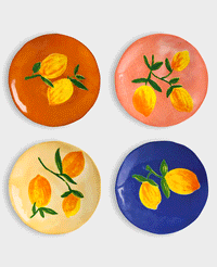 PLATE "LEMON" MULTICOLOR