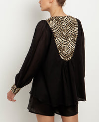 COTTON TUNIC BLOUSE "TRIANGLE"