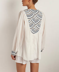 COTTON TUNIC BLOUSE "TRIANGLE"