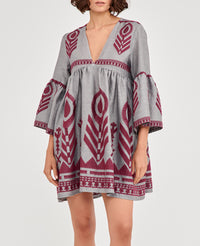 SHORT LINEN DRESS "FEATHER“