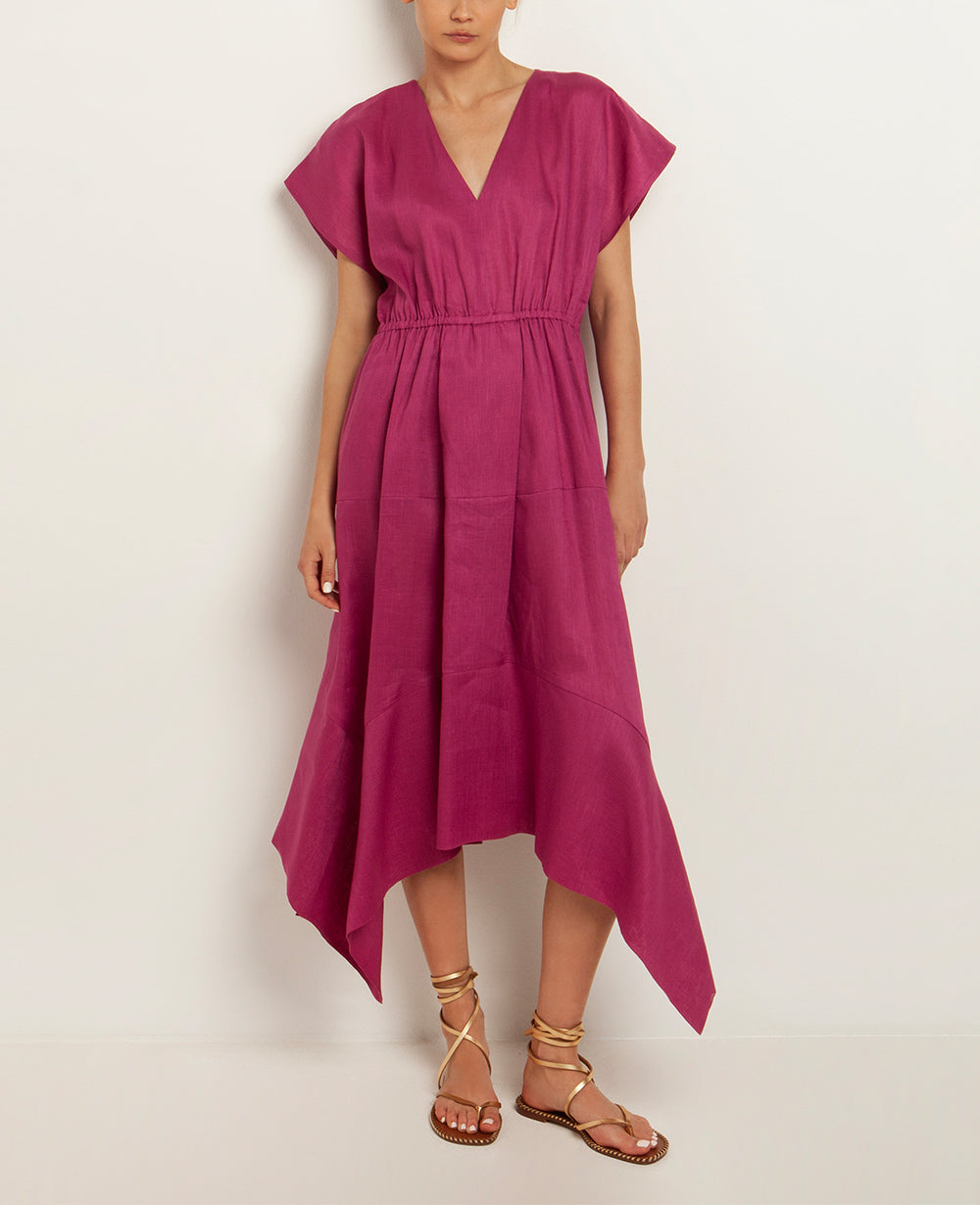 KIMONO LINEN DRESS "ELINA"