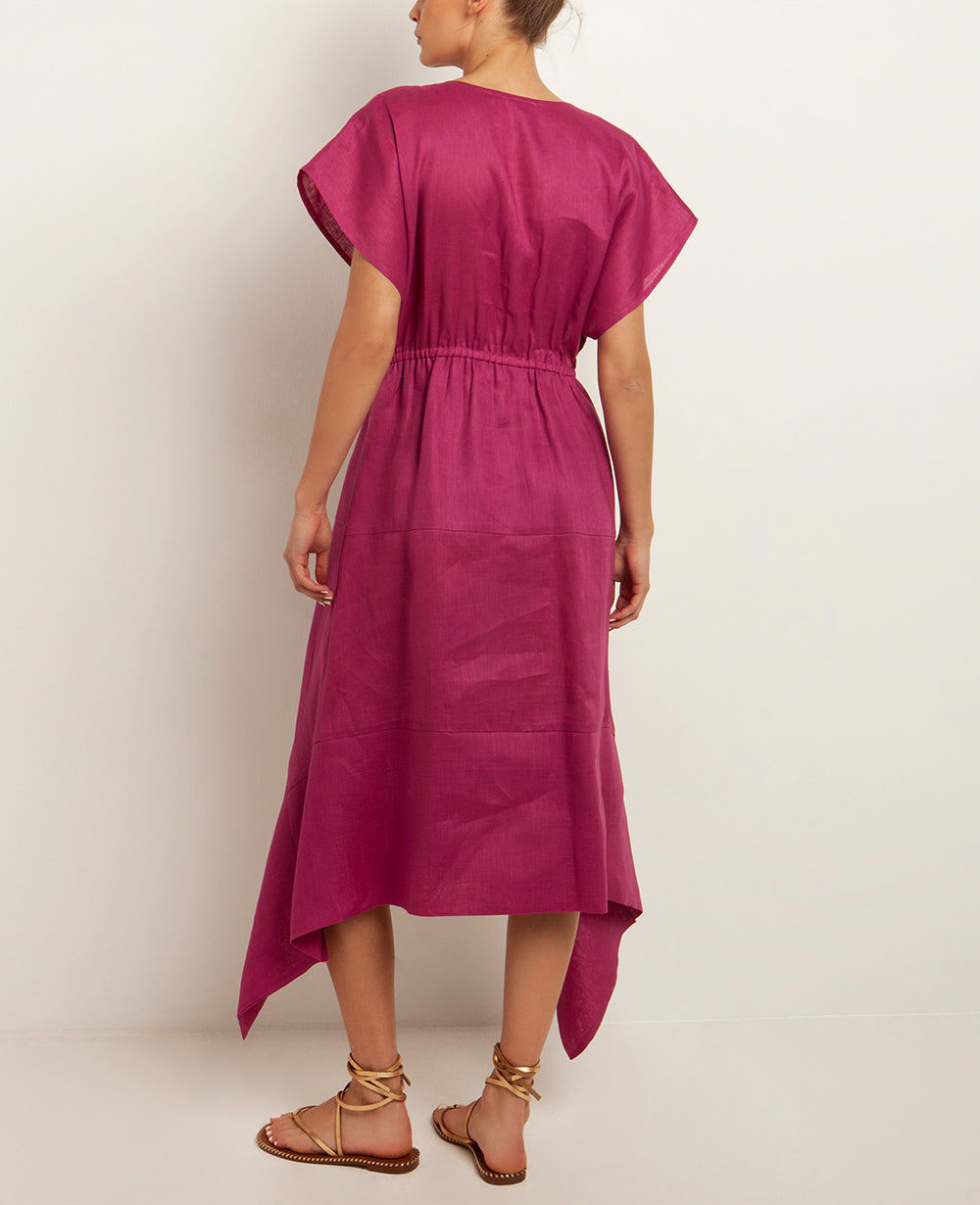 KIMONO LINEN DRESS "ELINA"