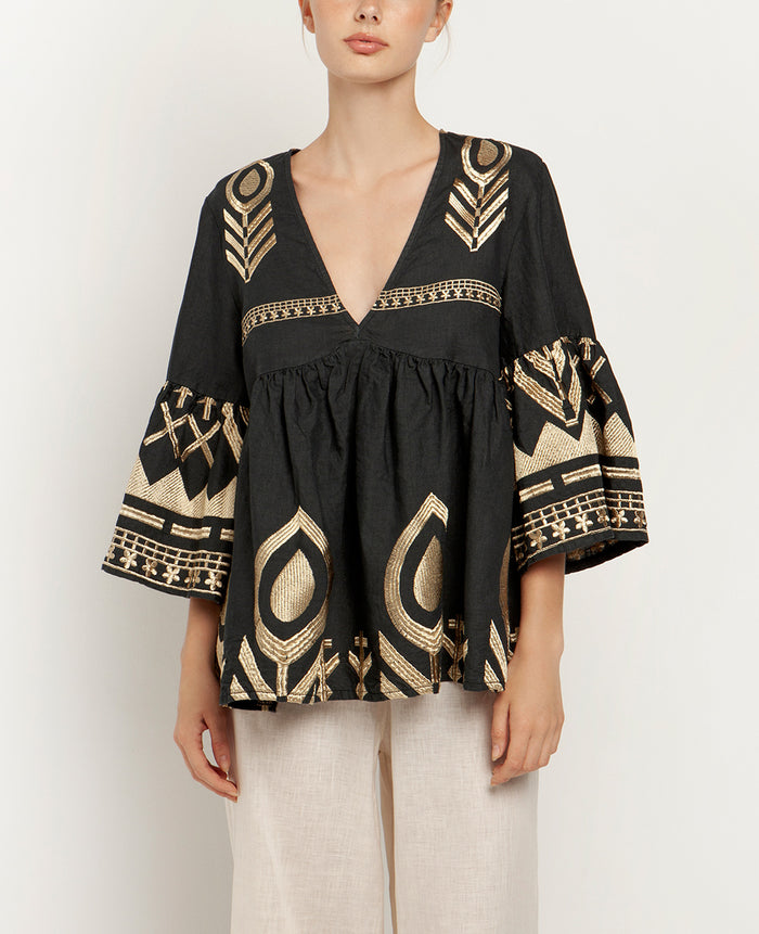 LINEN BLOUSE "FEATHER"