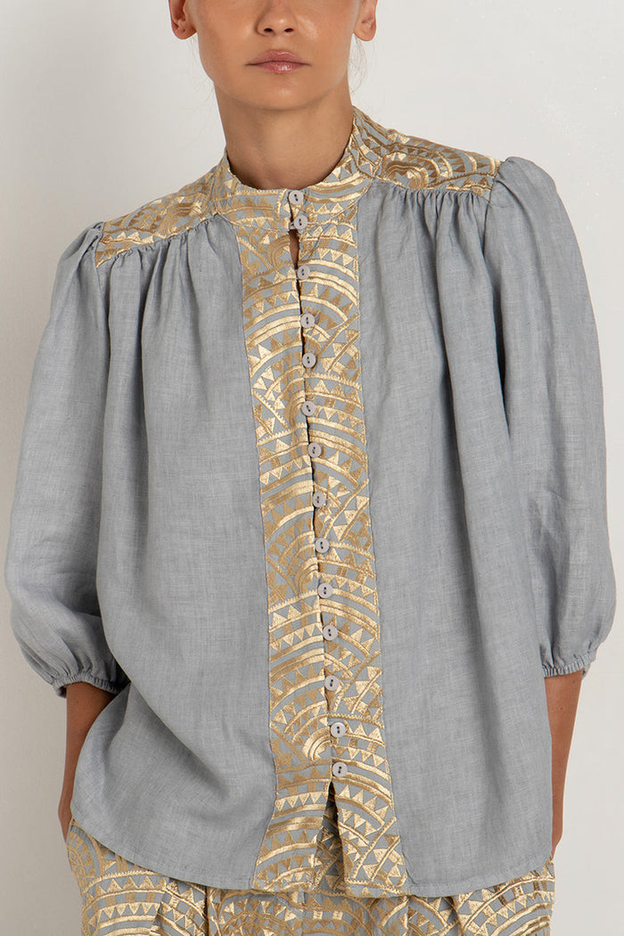 LINEN BLOUSE "TRIANGLE"