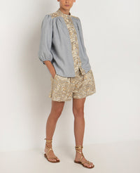 LINEN BLOUSE "TRIANGLE"