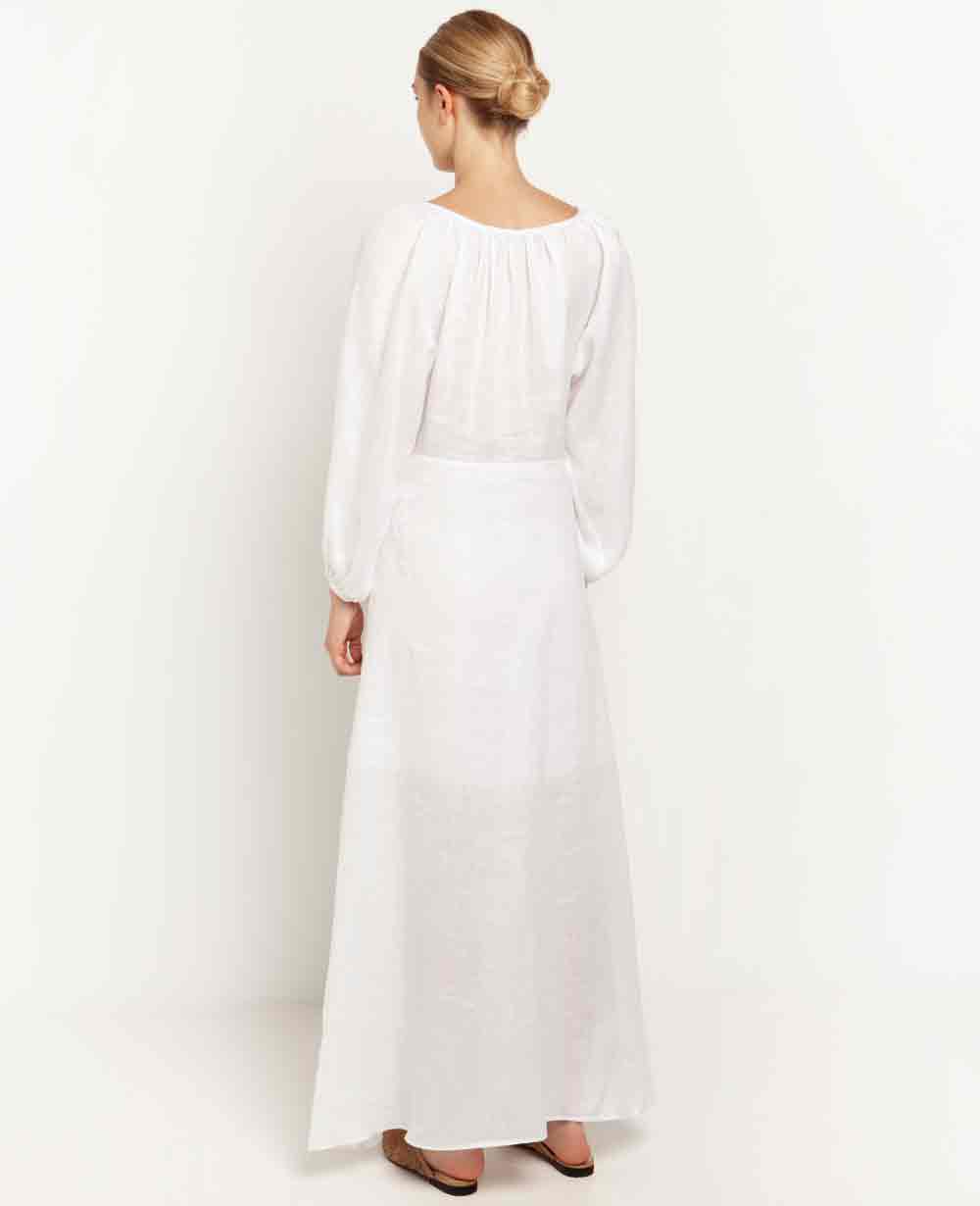 LONG LINEN DRESS "MINIMAL"