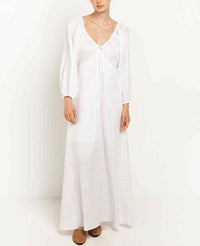 LONG LINEN DRESS "MINIMAL"