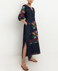 LONG LINEN DRESS "AEOLIS"