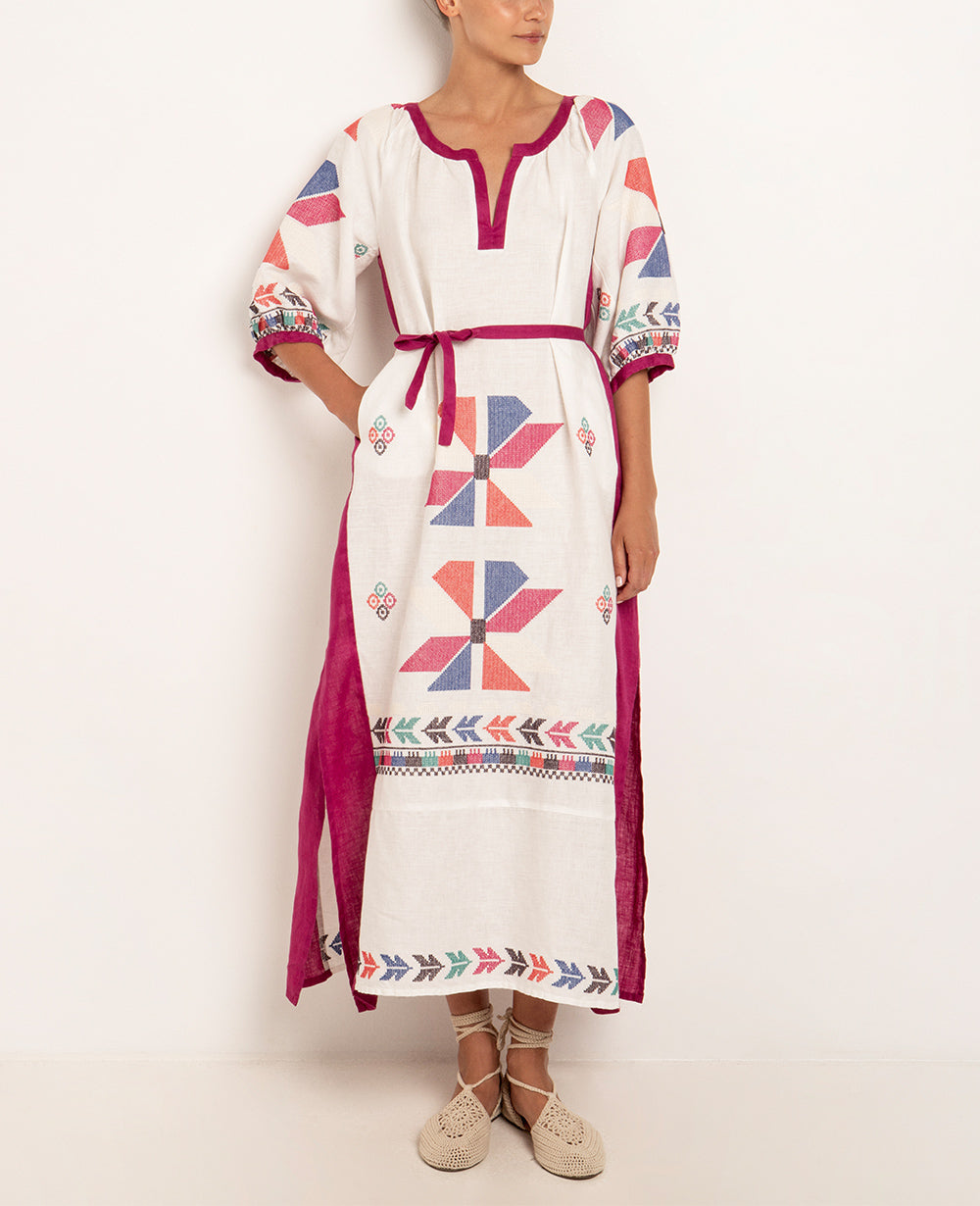 LONG LINEN DRESS "AEOLIS"