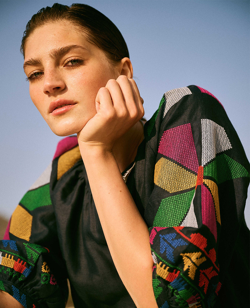 LONG LINEN DRESS "AEOLIS"