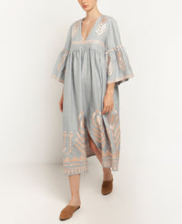 MIDI LINEN DRESS "FEATHER"