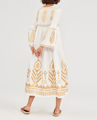 MIDI LINEN DRESS "FEATHER"