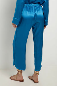 CROPPED VISCOSE PANTS "SILKY"