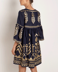 SHORT LINEN DRESS "FEATHER"