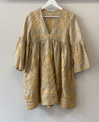 SHORT LINEN DRESS "FEATHER“