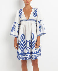 SHORT LINEN DRESS "FEATHER“