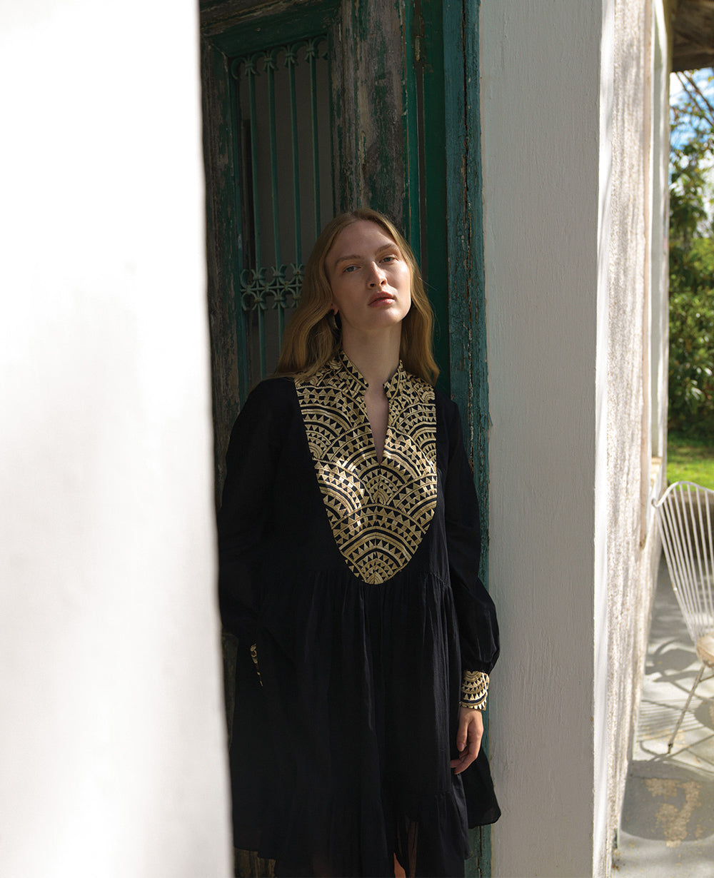 SHORT COTTON DRESS "TRIANGLE"