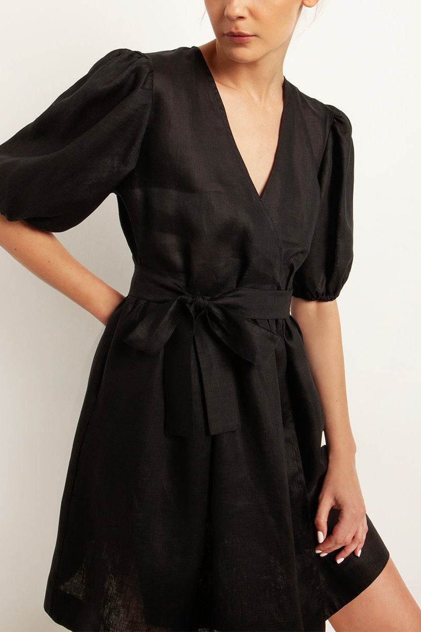 SHORT LINEN DRESS "ELINA"