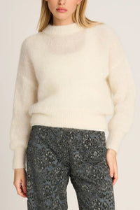 OVERSIZED MOHAIR PULLOVER "COCO" OFF WHITE