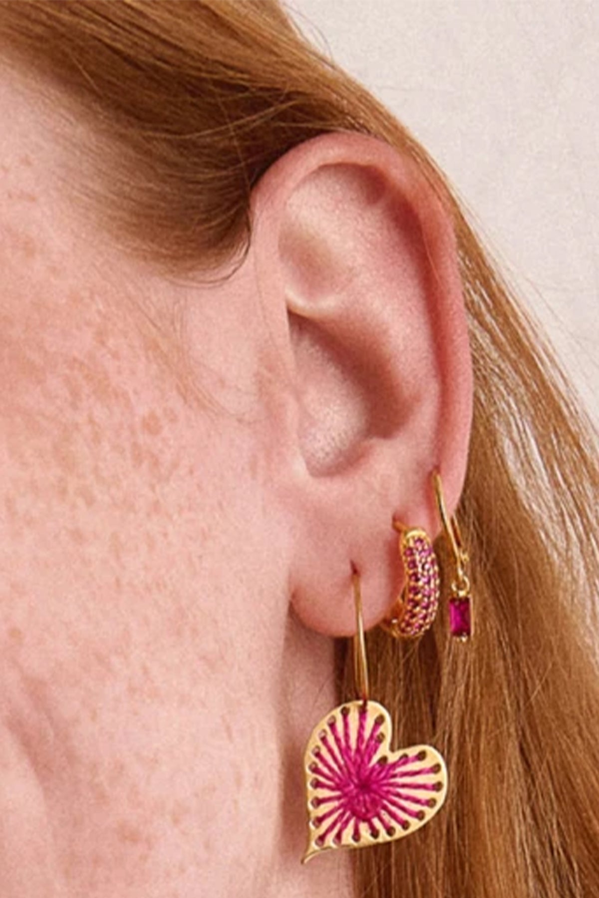 EARRINGS "AGAPI" FUCHSIA