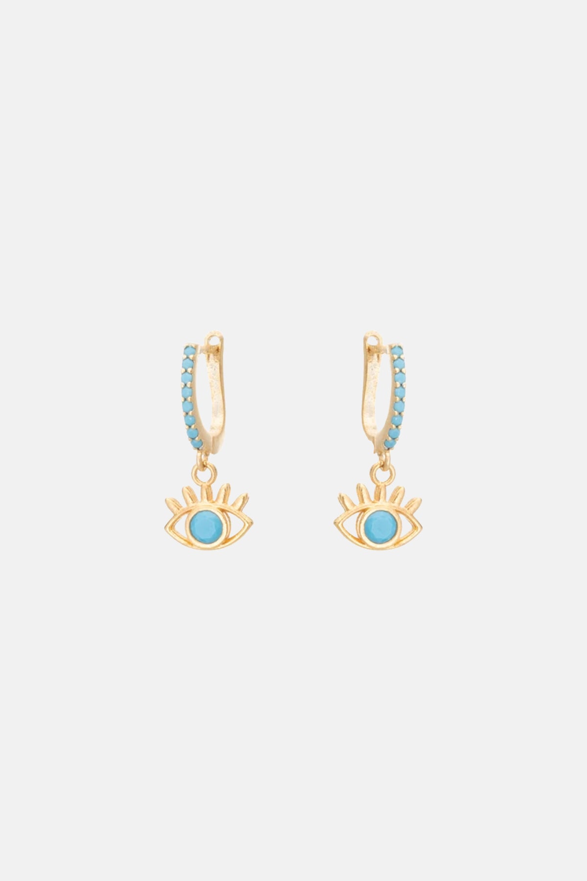 EARRINGS "MATI" GOLD/TURQUOISE
